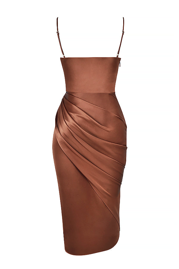 Robe corset balconnet en satin