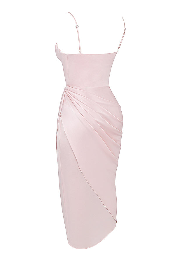 Robe corset balconnet en satin