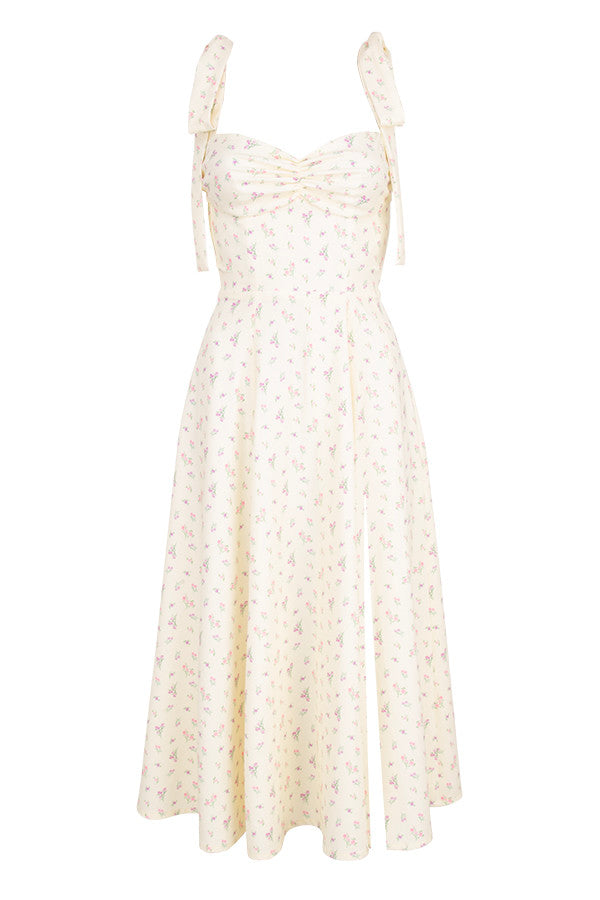Robe d'été midi fleurie