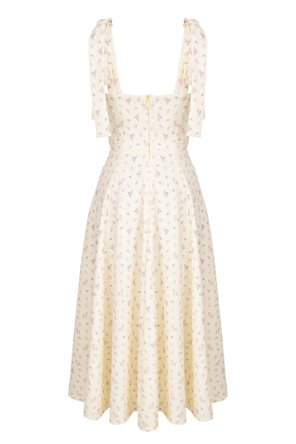 Robe d'été midi fleurie