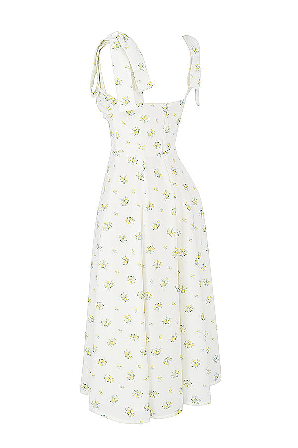 Robe d'été midi fleurie