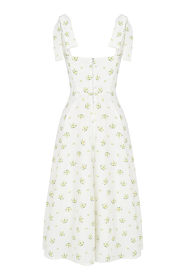Robe d'été midi fleurie