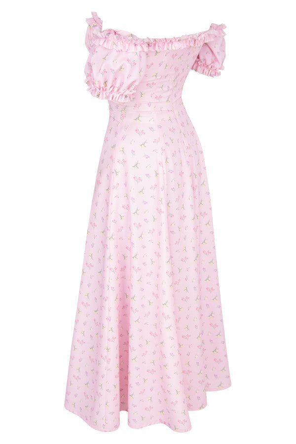 Robe d'été midi bustier fleurie