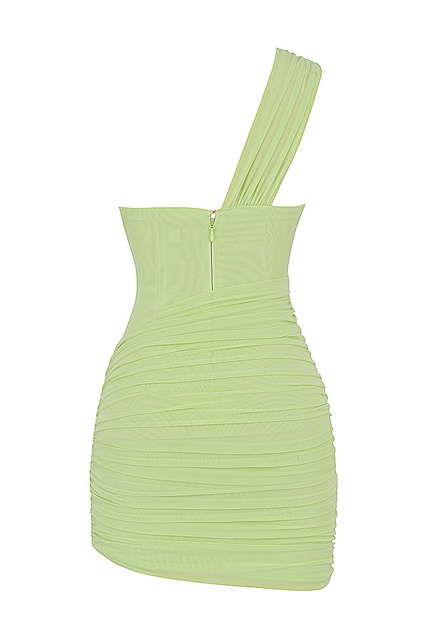 Mini-robe torsadée découpée