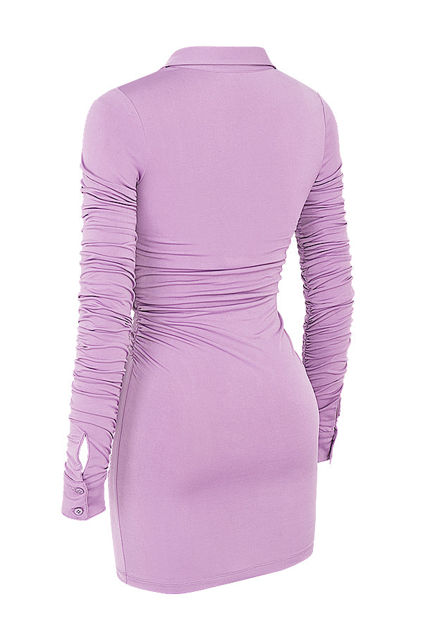 Robe chemise courte en jersey
