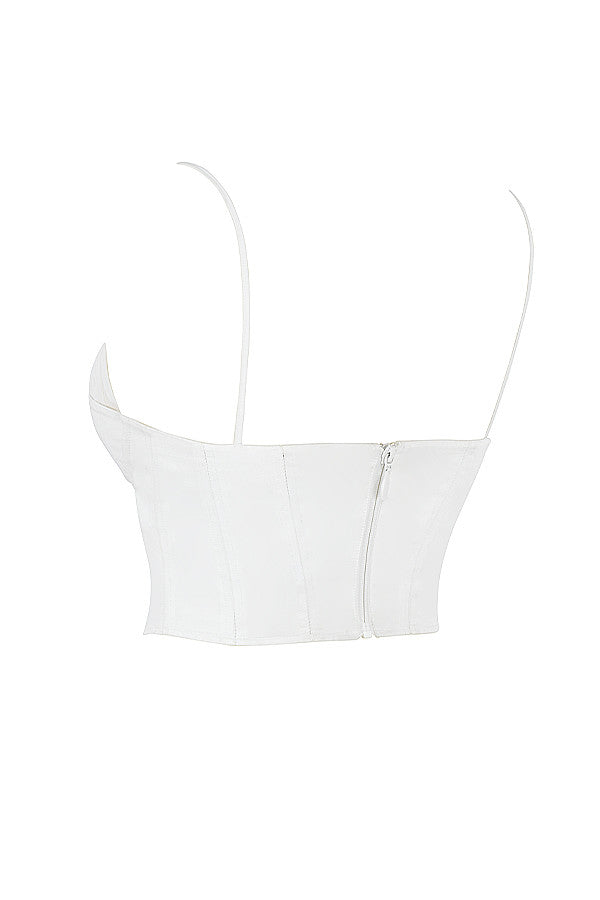 Corset froncé blanc