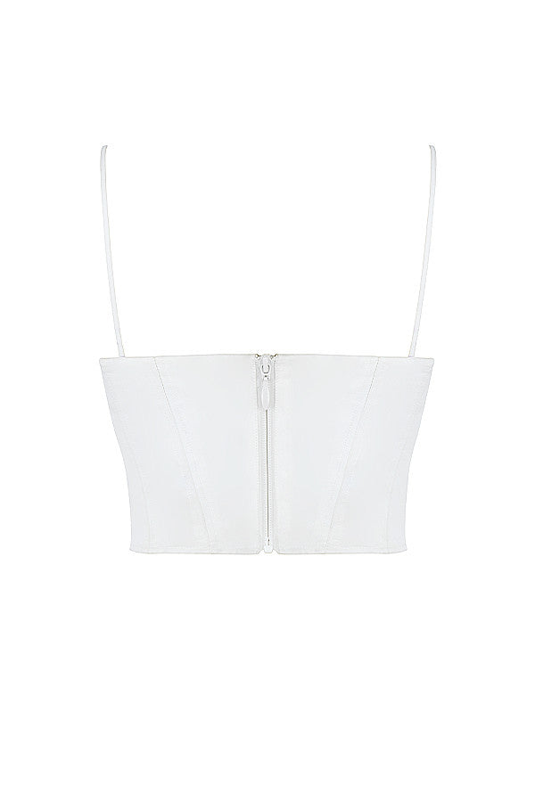 Corset froncé blanc