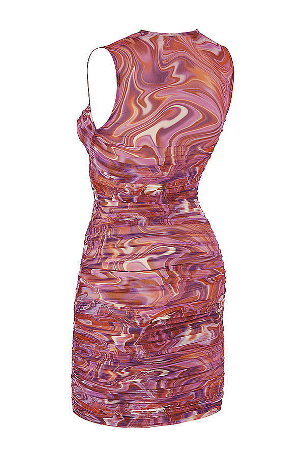 Robe de plage à plis torsadés