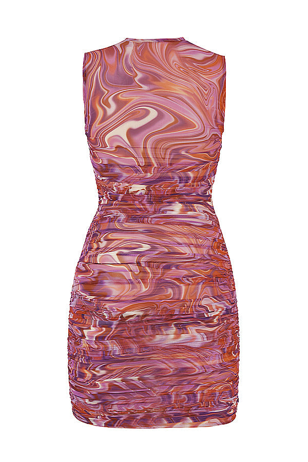 Robe de plage à plis torsadés