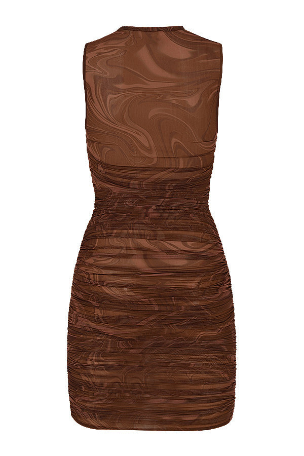 Robe de plage à plis torsadés