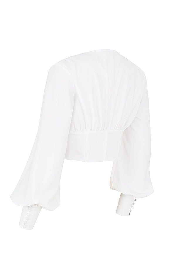 Corset blanc à lacets