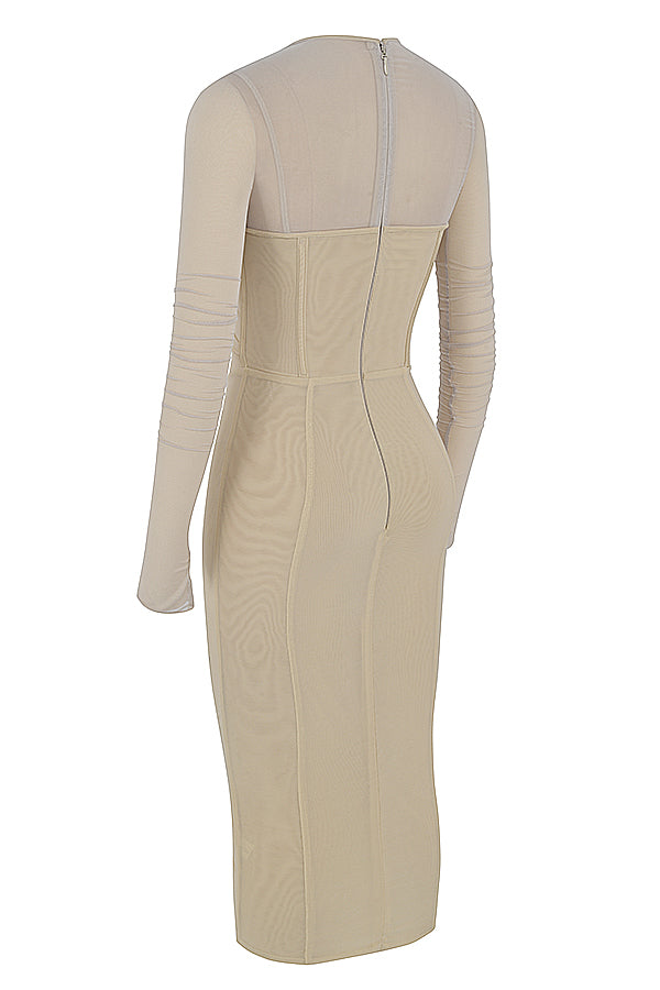 Robe corset mi-longue