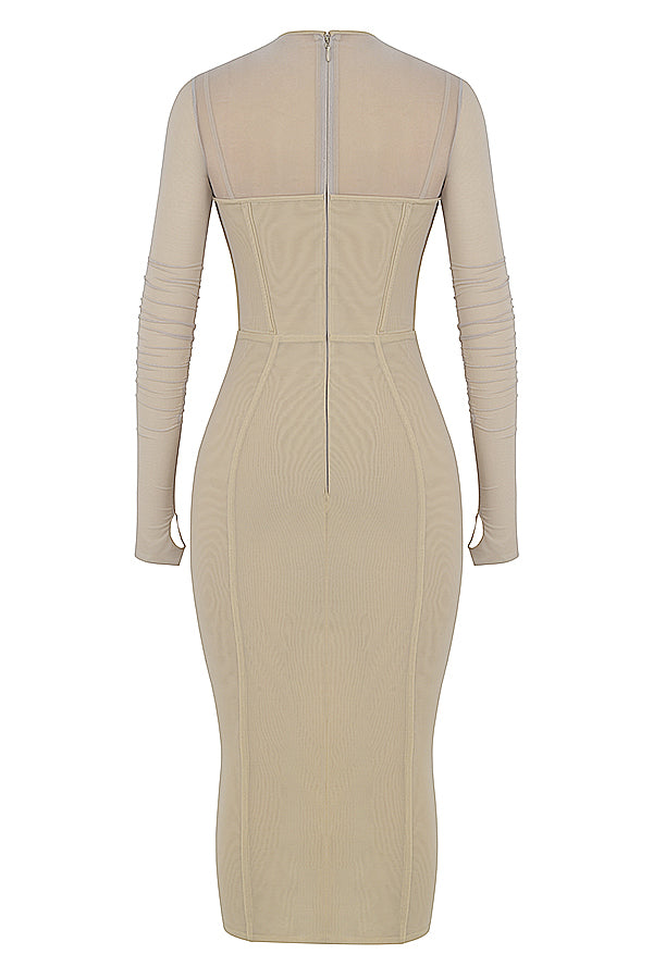 Robe corset mi-longue