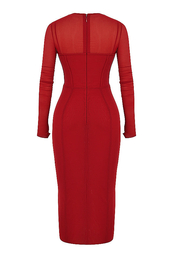 Robe corset mi-longue