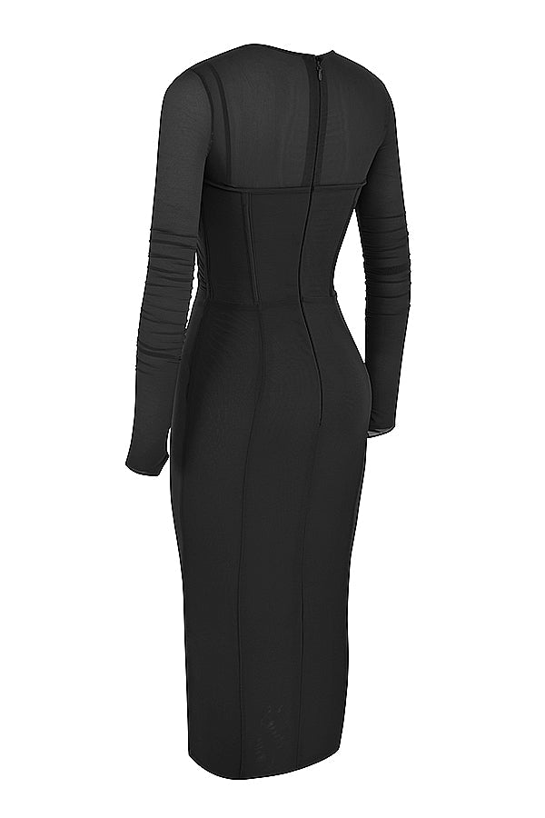Robe corset mi-longue