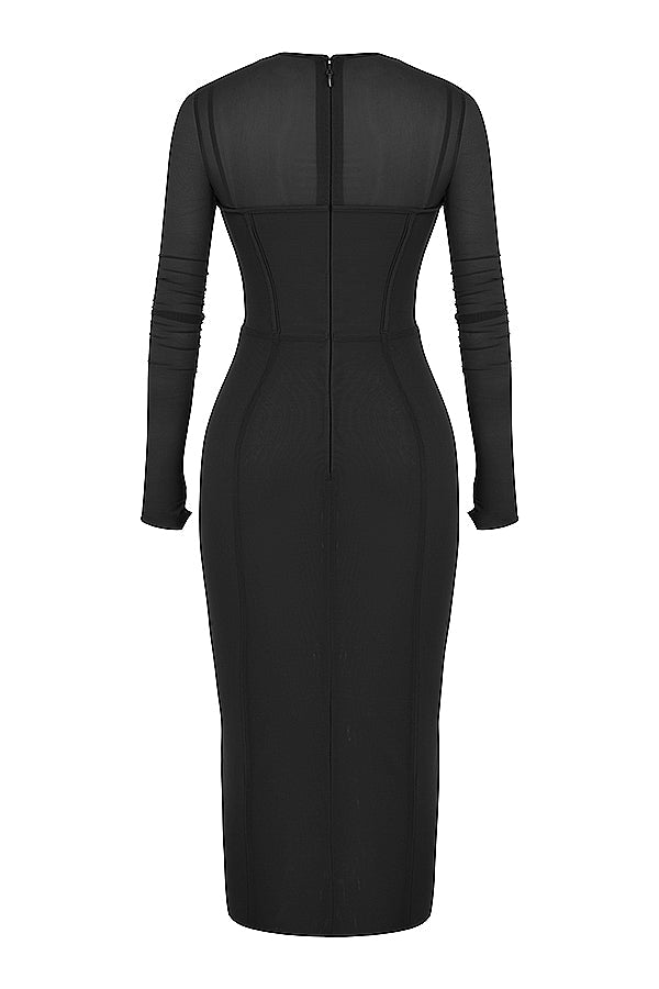 Robe corset mi-longue