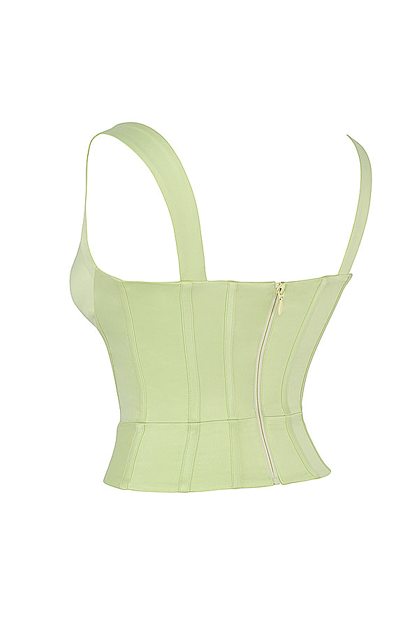 Corset en satin cristal