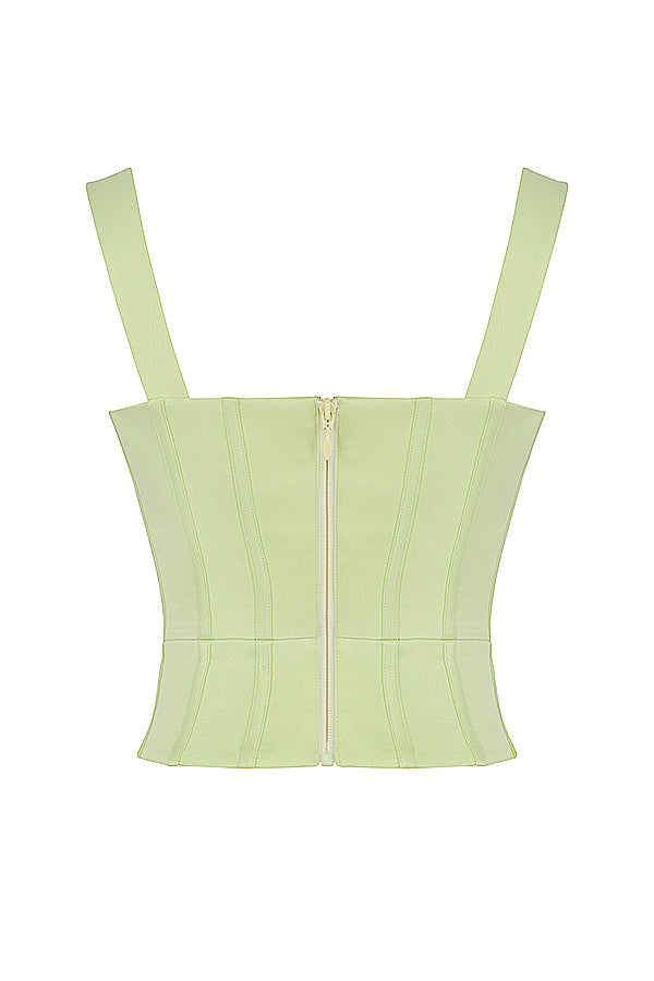 Corset en satin cristal