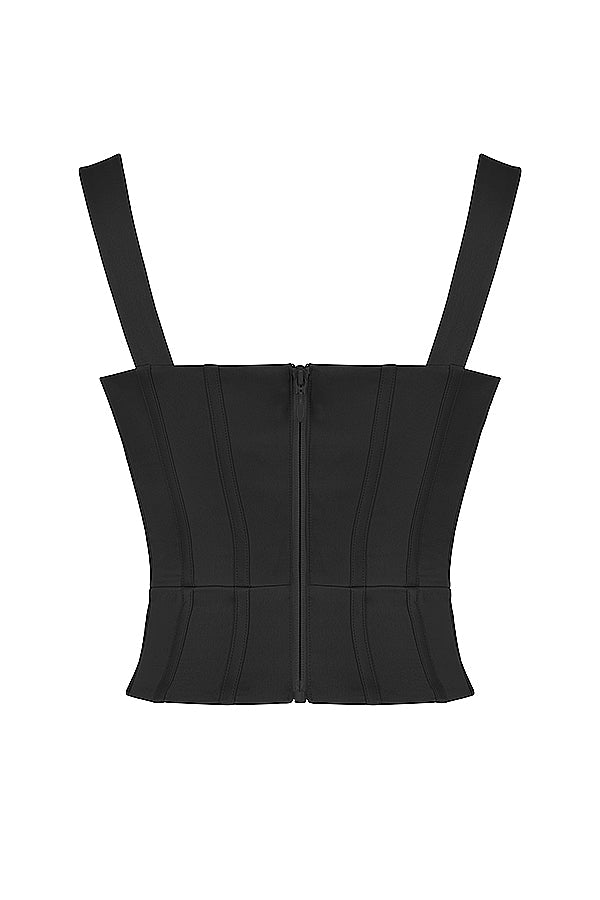 Corset en satin cristal