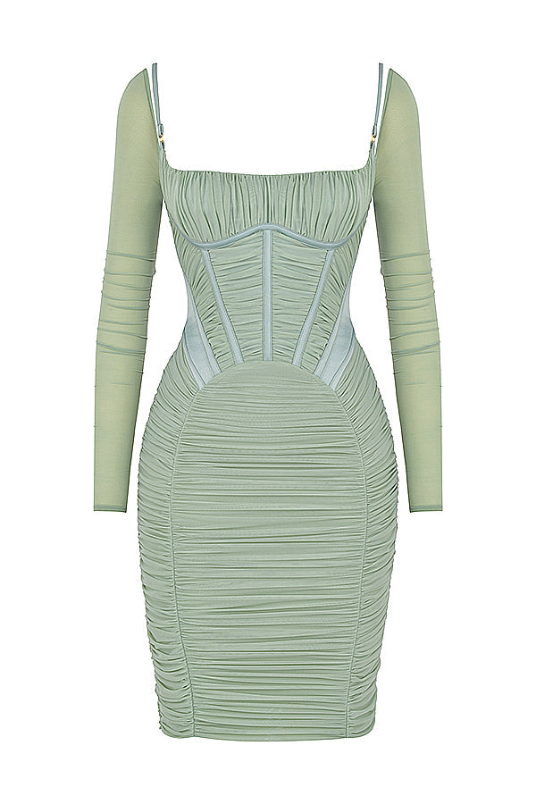 Robe corset plissée