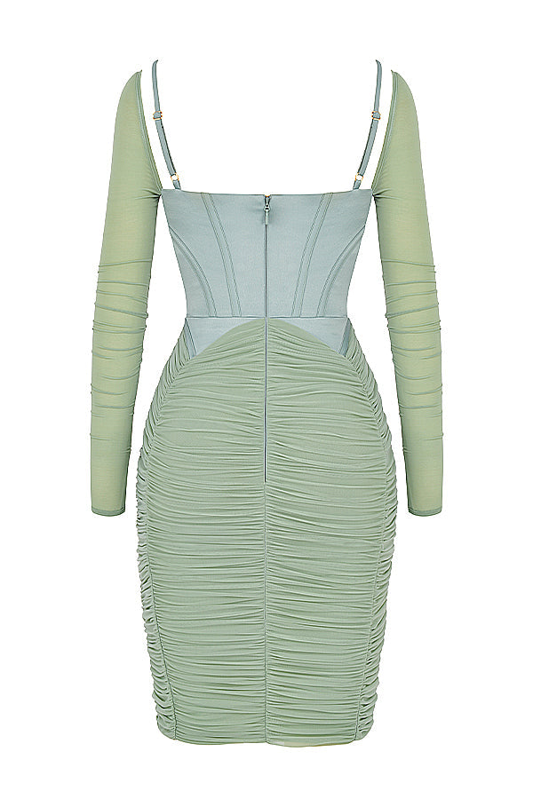 Robe corset plissée