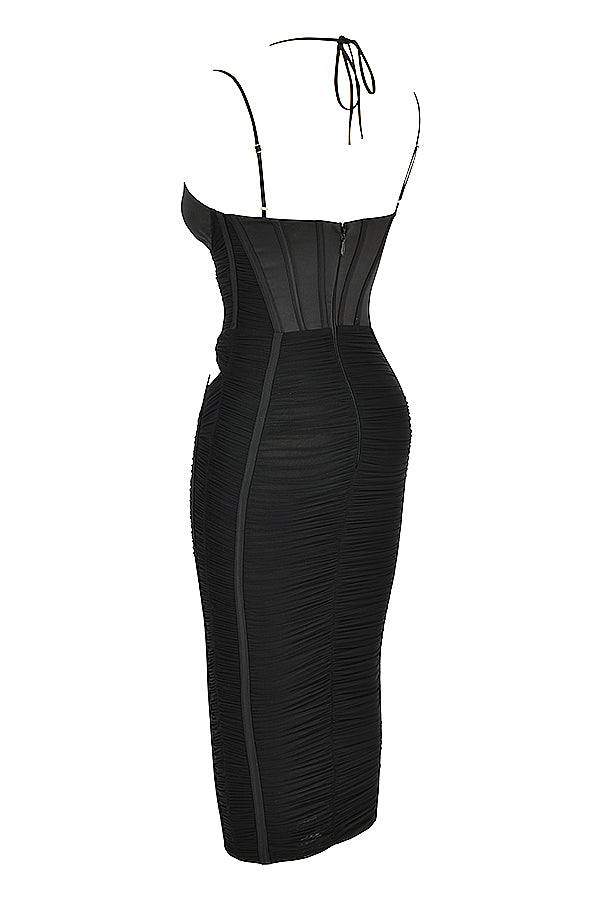 Robe midi à volants