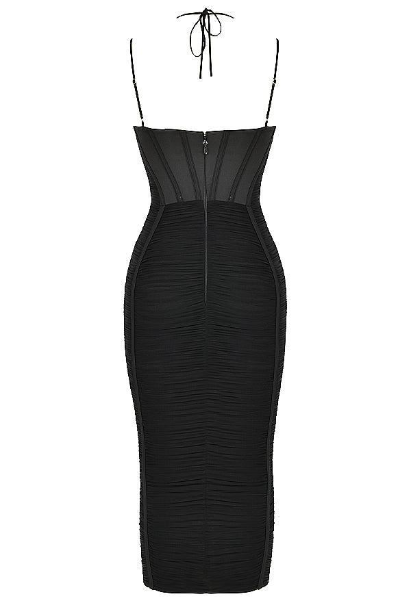 Robe midi à volants