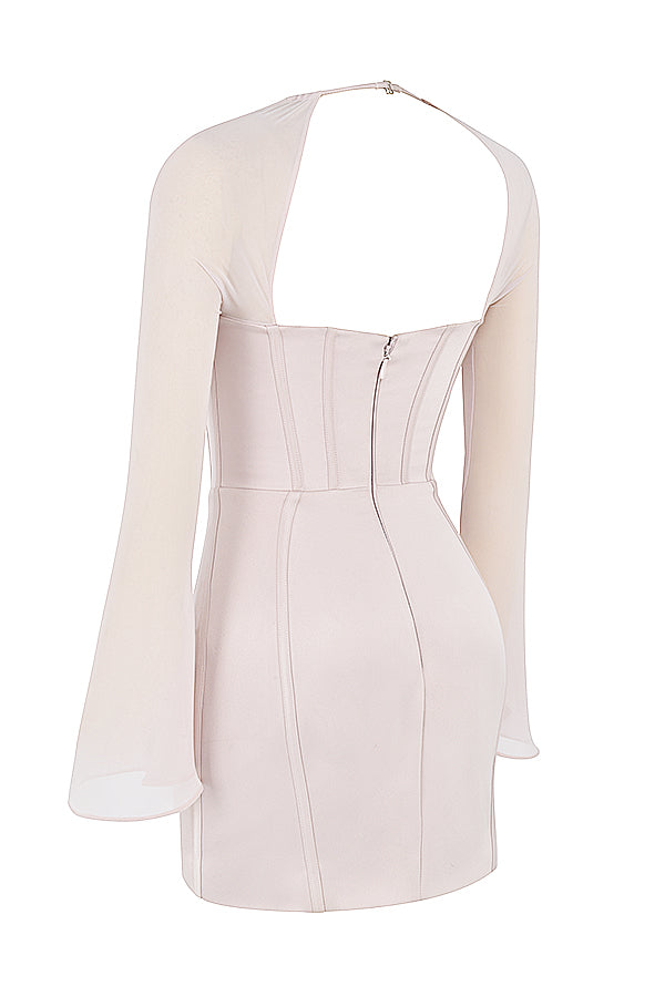 Mini-robe corset en satin cristal