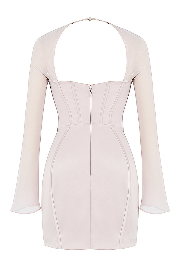 Mini-robe corset en satin cristal