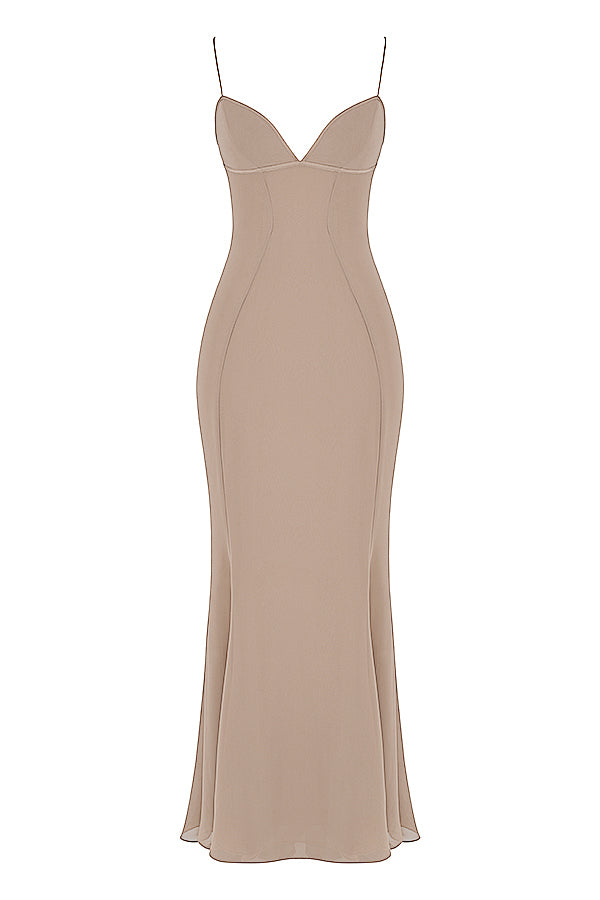 Robe longue avec corset