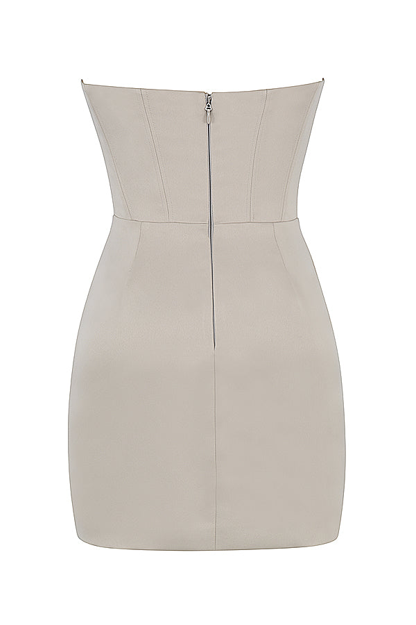 Mini-robe avec corset Oyster