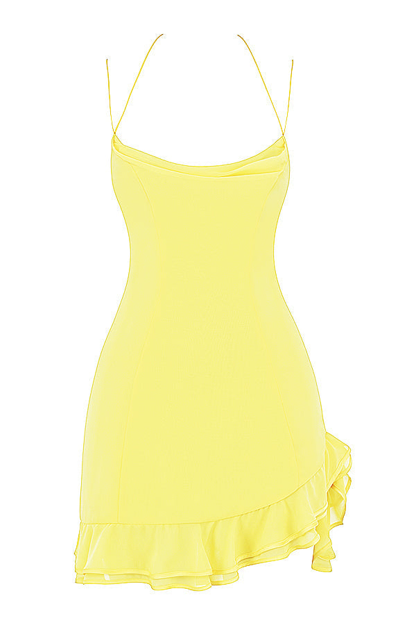 Robe courte à volants