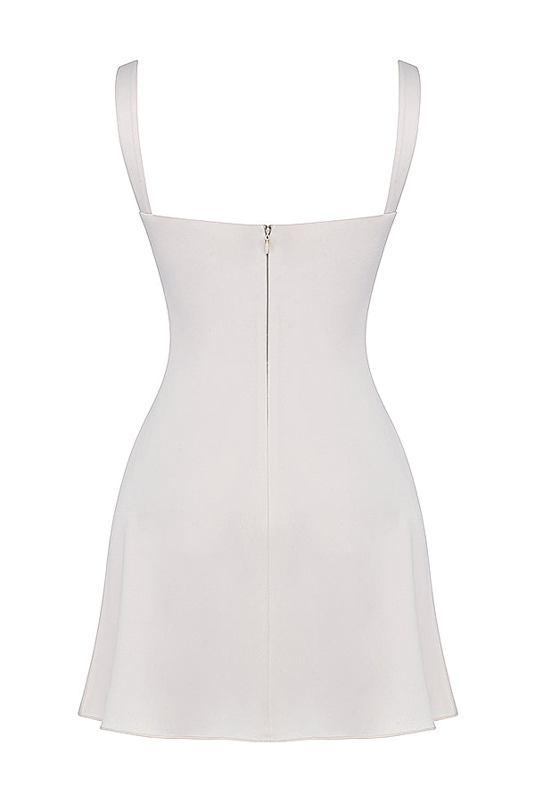 mini-robe couleur cràme vintage