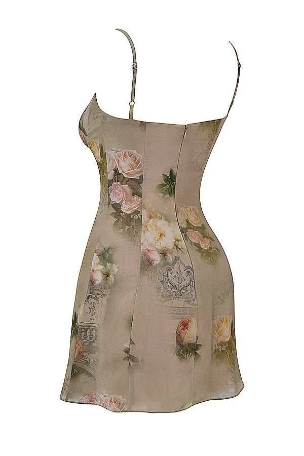 Mini-robe fleurie vintage