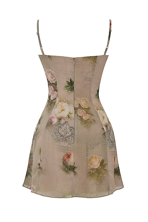 Mini-robe fleurie vintage