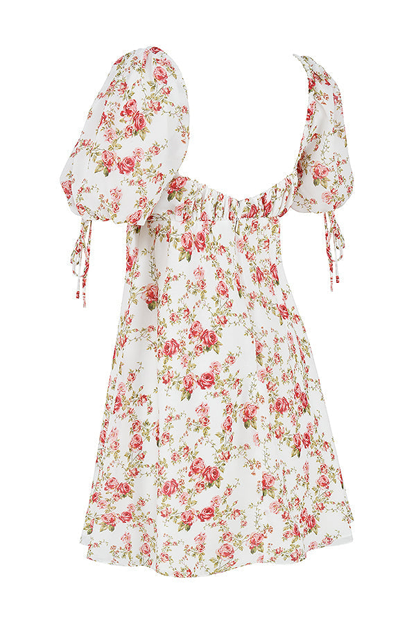 Mini-robe à imprimé roses