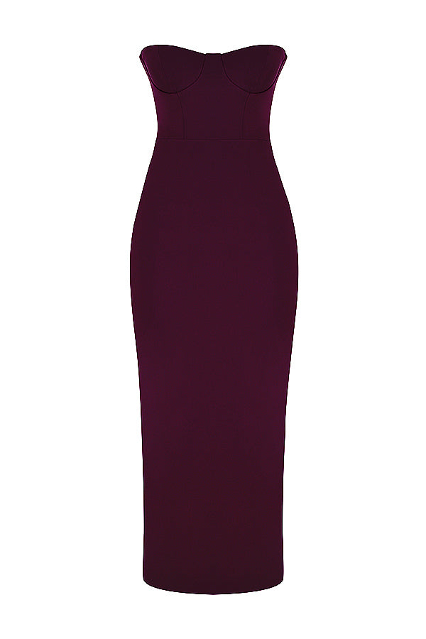 Robe longue corset sans bretelles