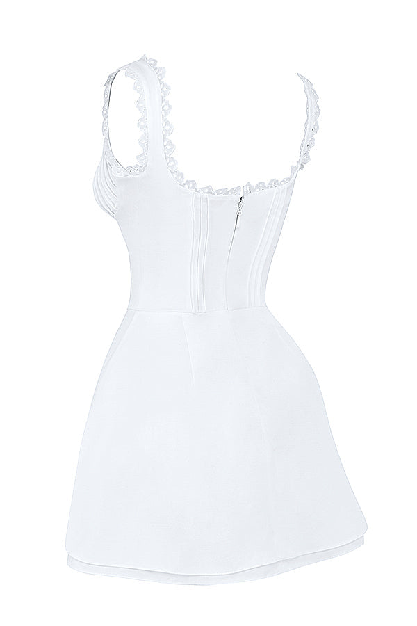 Robe courte à pinces