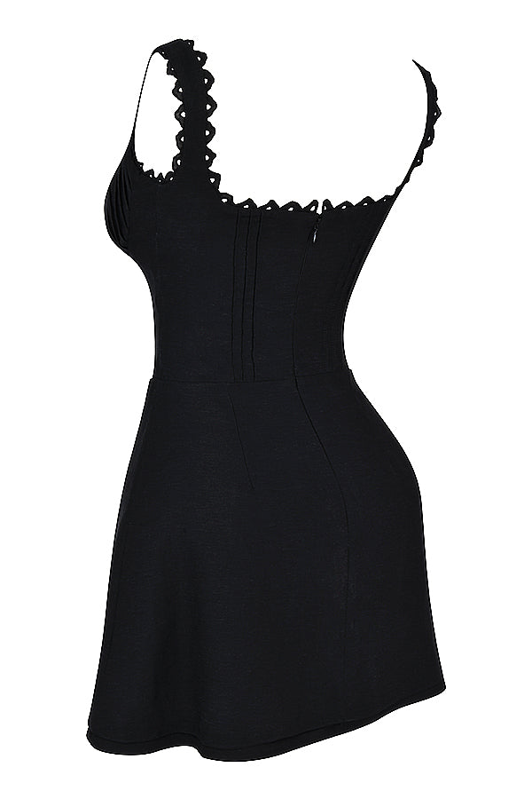 Robe courte à pinces