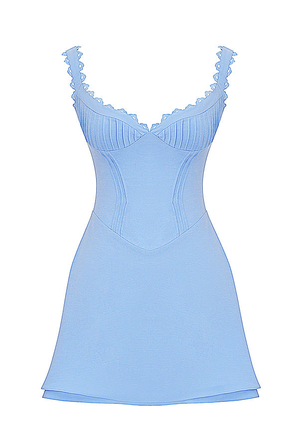 Robe courte à pinces