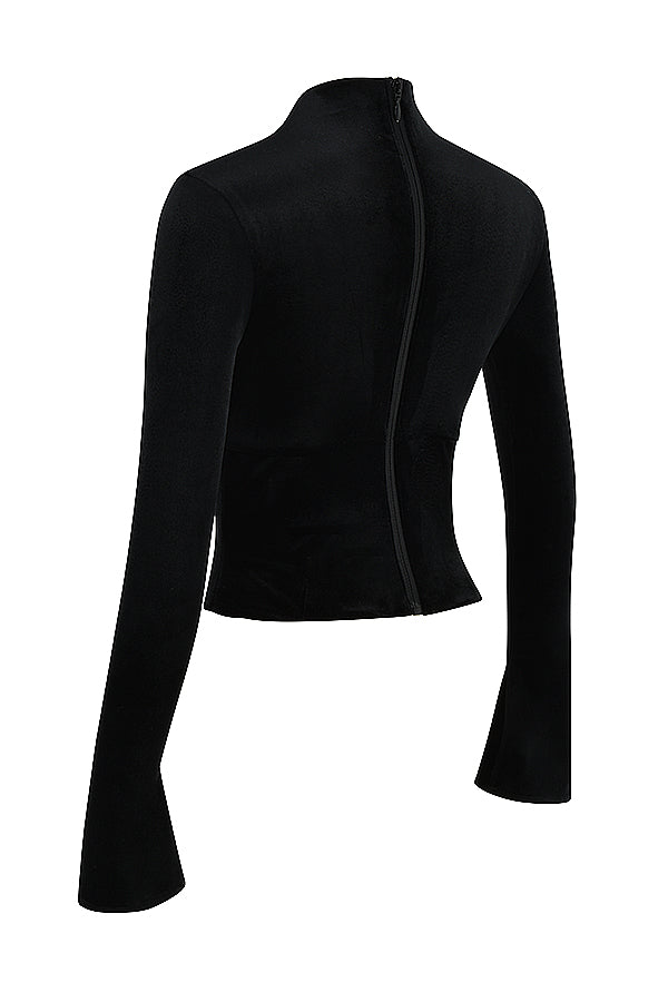 Corset en velours noir avec pantalon court