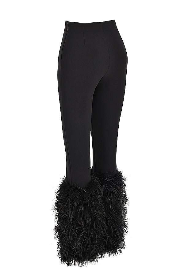 Corset en velours noir avec pantalon court