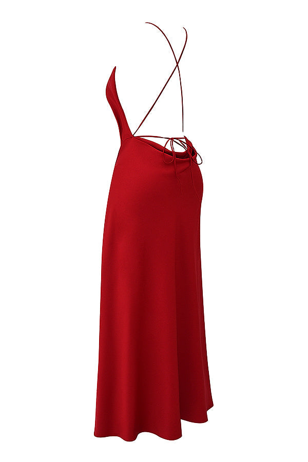 Robe longue de luxe avec fente sur la cuisse