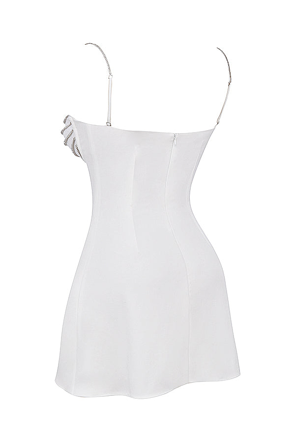 Mini-robe cristallisée ivoire