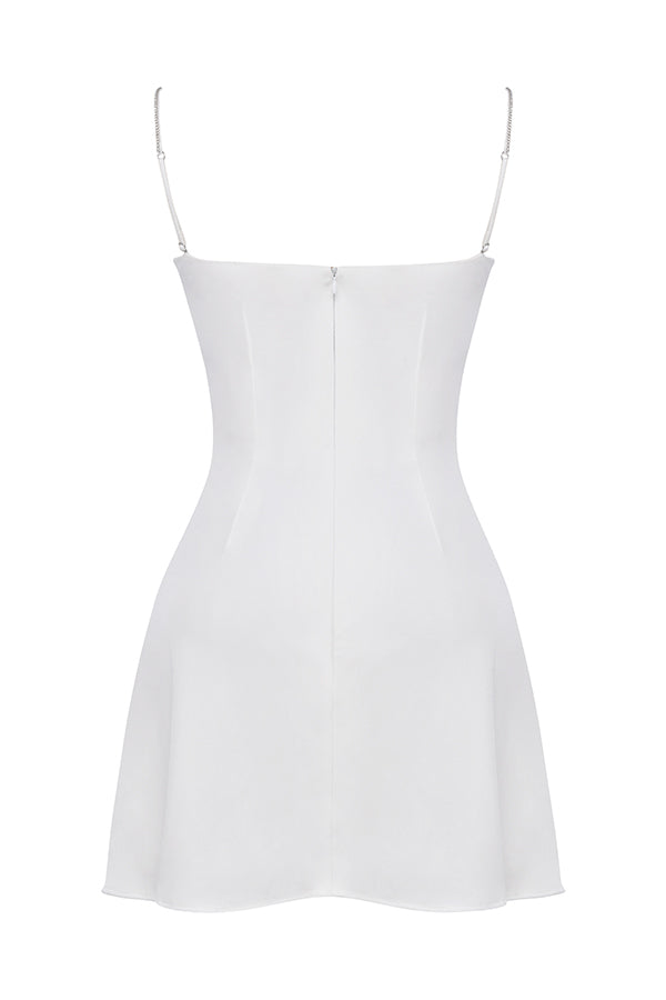 Mini-robe cristallisée ivoire