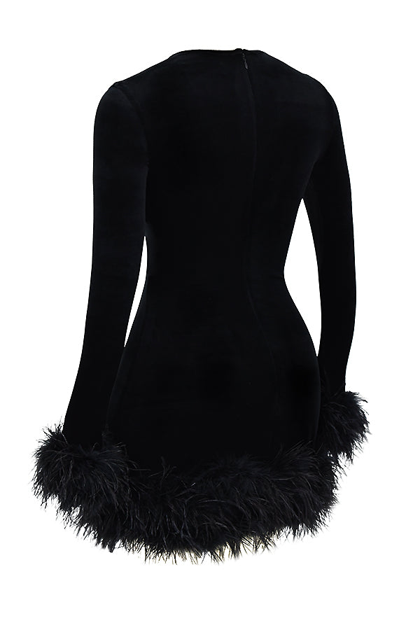 Mini-robe en velours