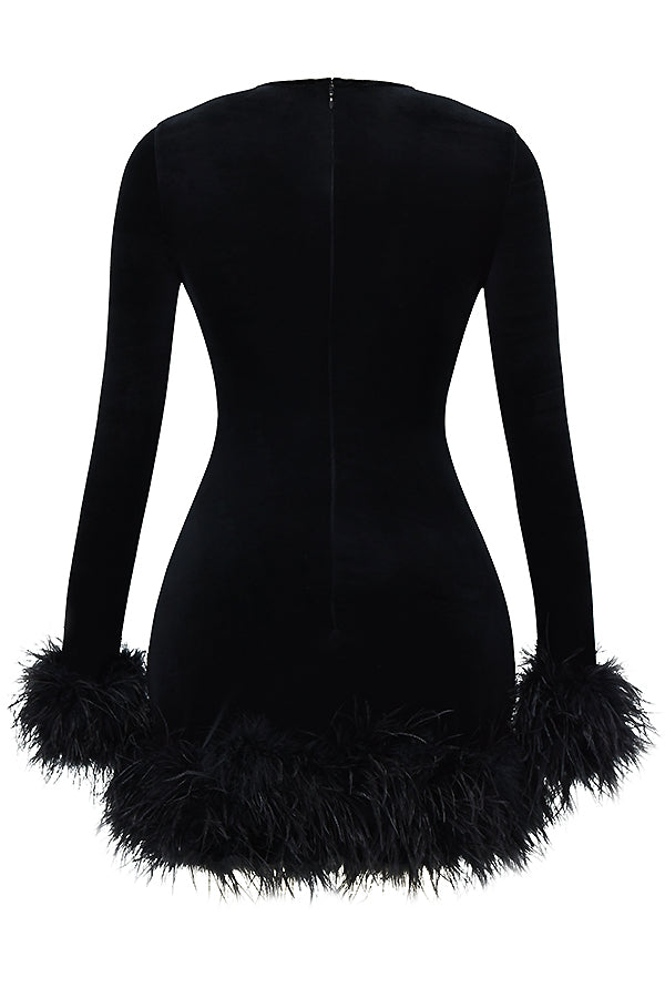 Mini-robe en velours