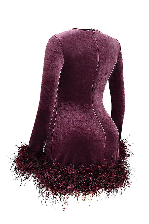 Mini-robe en velours