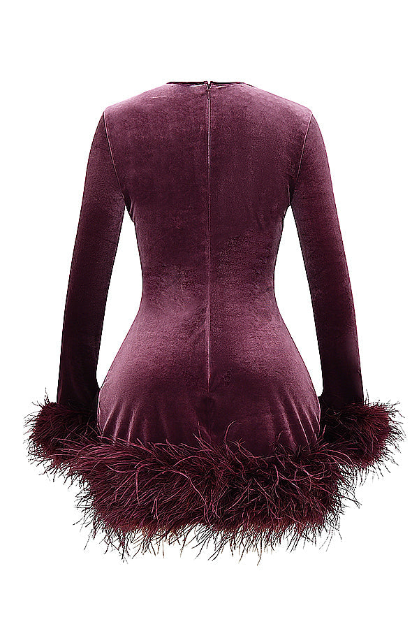 Mini-robe en velours