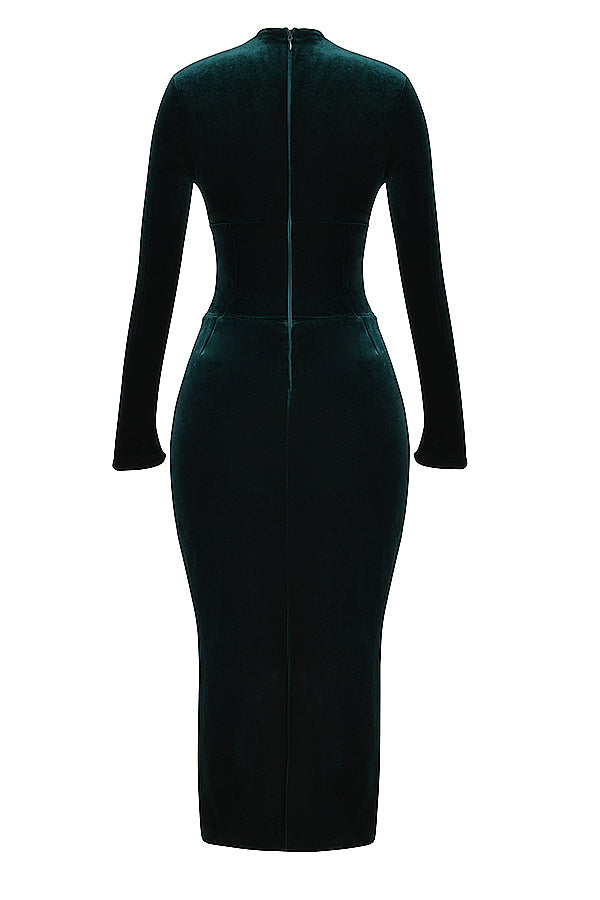 Robe corset en velours